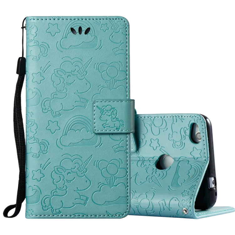 For Huawei  Honor P8 Lite (2017) Pressed Horse Cloud Print Horizontal Flip Leather Case with Holder & Card Slots & Wallet & Lanyard