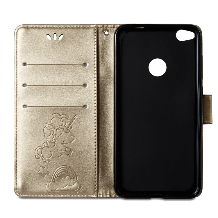 For Huawei  Honor P8 Lite (2017) Pressed Horse Cloud Print Horizontal Flip Leather Case with Holder & Card Slots & Wallet & Lanyard