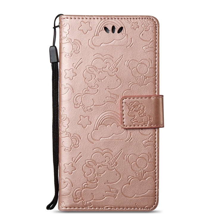 For Huawei  Honor P8 Lite (2017) Pressed Horse Cloud Print Horizontal Flip Leather Case with Holder & Card Slots & Wallet & Lanyard