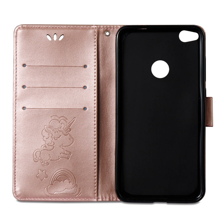 For Huawei  Honor P8 Lite (2017) Pressed Horse Cloud Print Horizontal Flip Leather Case with Holder & Card Slots & Wallet & Lanyard