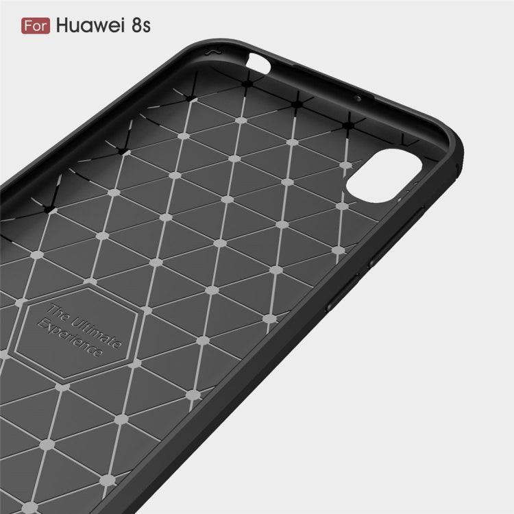 Brushed Texture Carbon Fiber TPU Case for Huawei Honor 8S (Navy Blue)