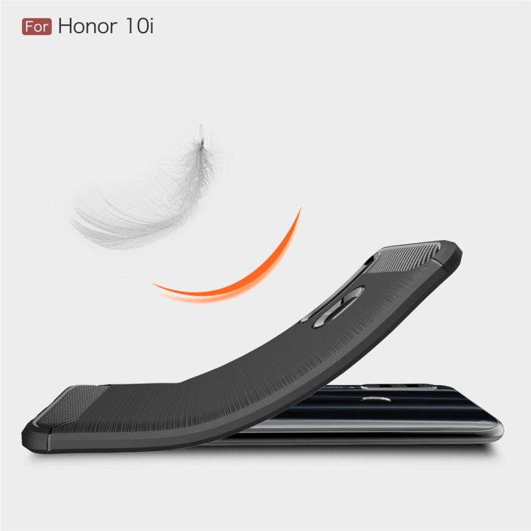 Brushed Texture Carbon Fiber TPU Case for Huawei Honor 10i