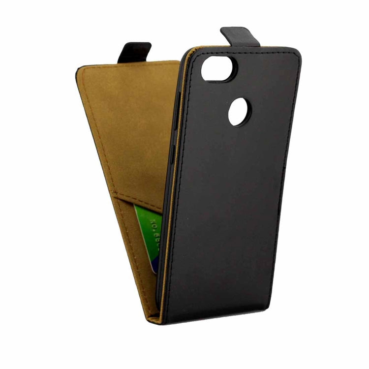 For Huawei  P9 Lite Mini Vertical Flip Leather Protective Back Cover Case with Card Slot (Black)