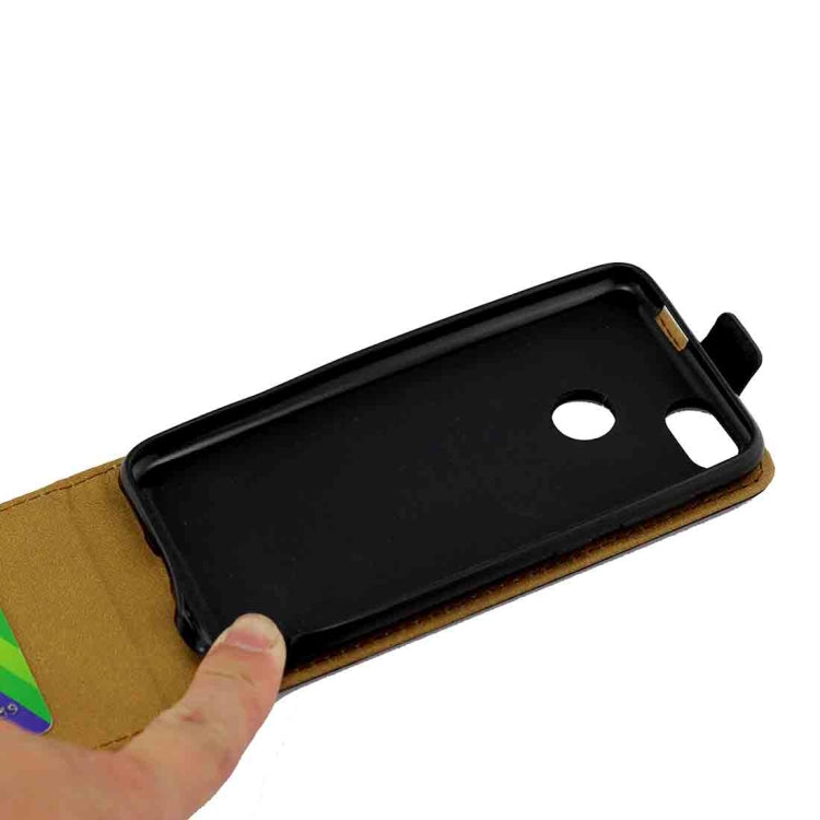 For Huawei  P9 Lite Mini Vertical Flip Leather Protective Back Cover Case with Card Slot (Black)