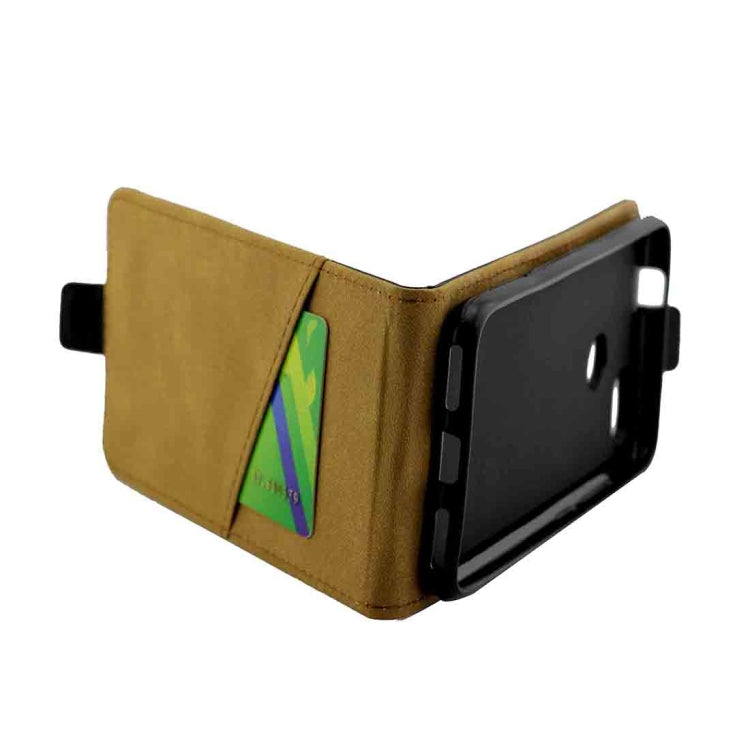 For Huawei  P9 Lite Mini Vertical Flip Leather Protective Back Cover Case with Card Slot (Black)