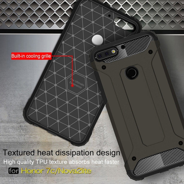 For Huawei Honor Play 7C Full-body Rugged TPU + PC Combination Back Cover Case
