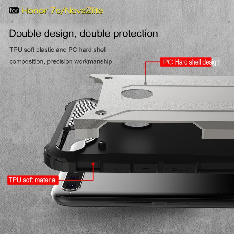 For Huawei Honor Play 7C Full-body Rugged TPU + PC Combination Back Cover Case