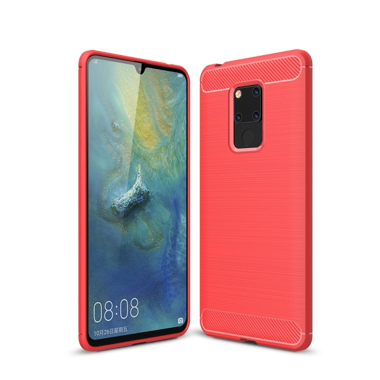 Brushed Texture Carbon Fiber Soft TPU Case for Huawei Mate 20 X