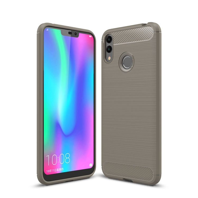 Brushed Texture Carbon Fiber Soft TPU Case for Huawei Honor 8C