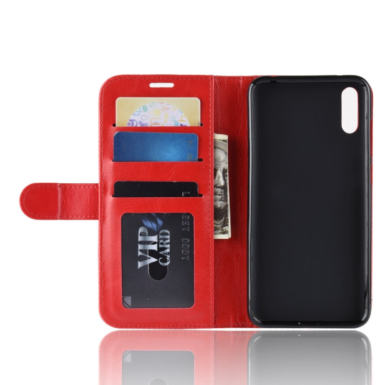 R64 Texture Single Fold Horizontal Flip Leather Case for Huawei Enjoy 9 / Y7 prime (2019) / Y7 Pro (2019), with Holder & Card Slots & Wallet