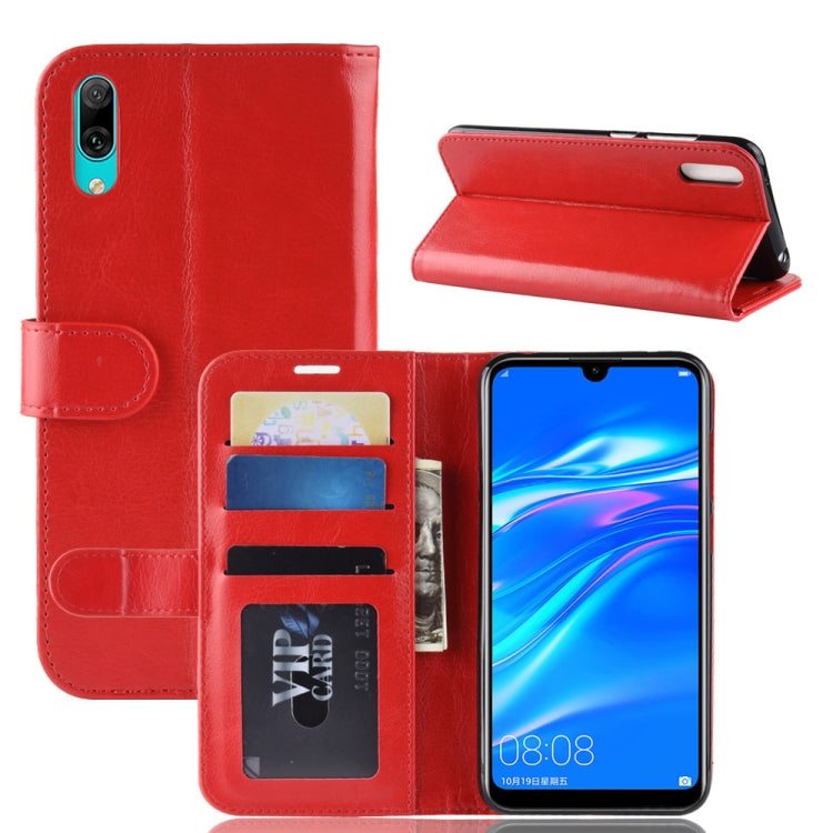 R64 Texture Single Fold Horizontal Flip Leather Case for Huawei Enjoy 9 / Y7 prime (2019) / Y7 Pro (2019), with Holder & Card Slots & Wallet