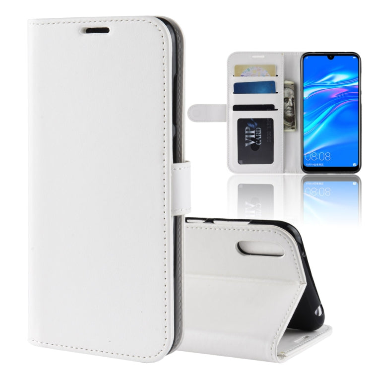R64 Texture Single Fold Horizontal Flip Leather Case for Huawei Enjoy 9 / Y7 prime (2019) / Y7 Pro (2019), with Holder & Card Slots & Wallet
