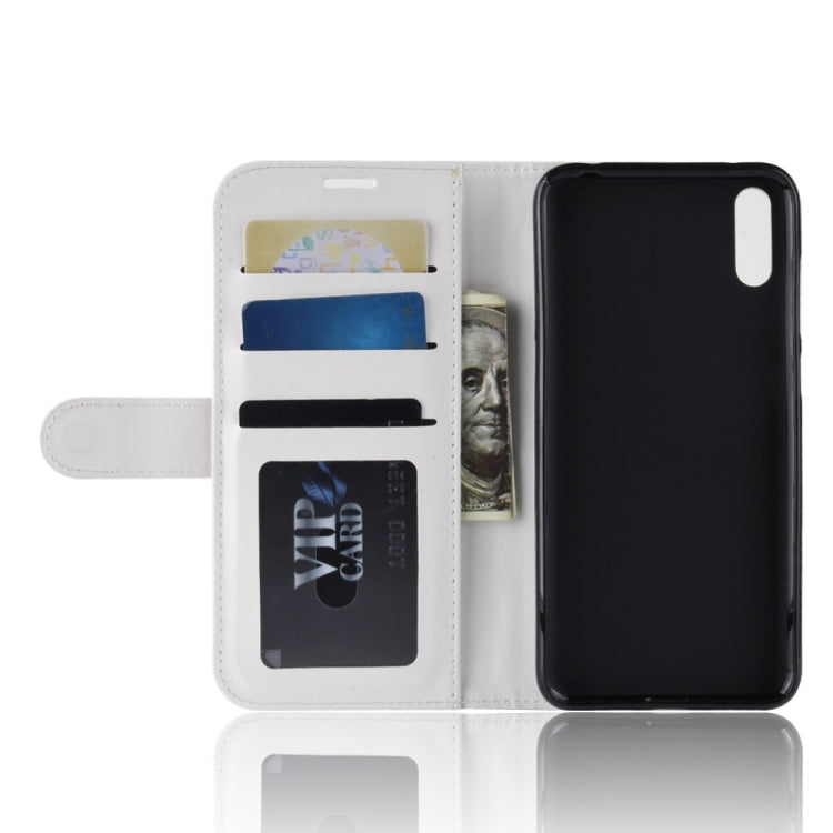 R64 Texture Single Fold Horizontal Flip Leather Case for Huawei Enjoy 9 / Y7 prime (2019) / Y7 Pro (2019), with Holder & Card Slots & Wallet