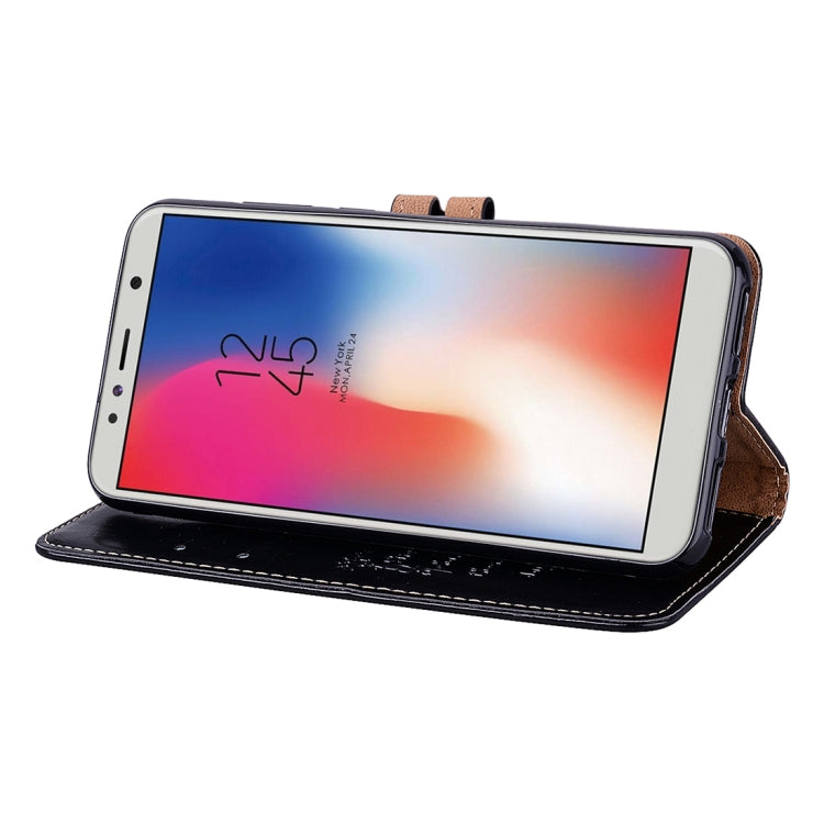 Business Style Oil Wax Texture Horizontal Flip Leather Case for Huawei Y6 (2018), with Holder & Card Slots & Wallet