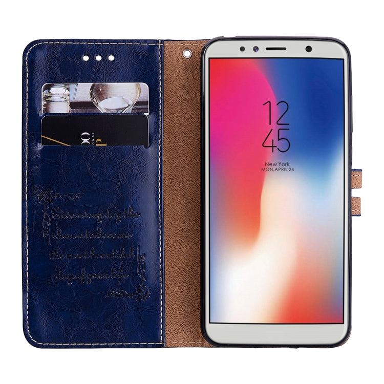 Business Style Oil Wax Texture Horizontal Flip Leather Case for Huawei Y6 (2018), with Holder & Card Slots & Wallet