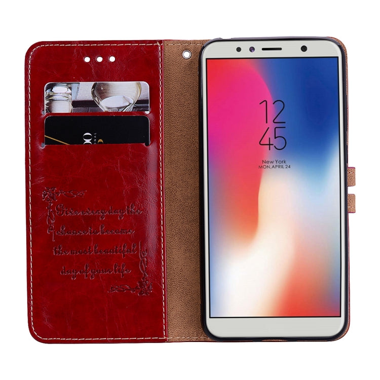 Business Style Oil Wax Texture Horizontal Flip Leather Case for Huawei Y6 (2018), with Holder & Card Slots & Wallet