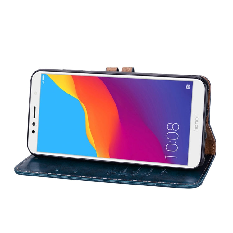 Business Style Oil Wax Texture Horizontal Flip Leather Case for Huawei Honor 7A (with fingerprint hole), with Holder & Card Slots & Wallet