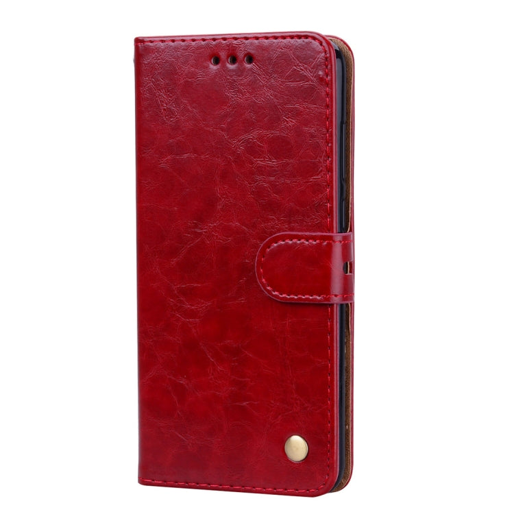Business Style Oil Wax Texture Horizontal Flip Leather Case for Huawei Honor 7A (with fingerprint hole), with Holder & Card Slots & Wallet