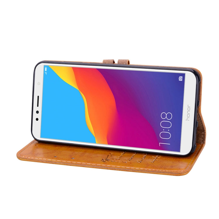 Business Style Oil Wax Texture Horizontal Flip Leather Case for Huawei Honor 7A (with fingerprint hole), with Holder & Card Slots & Wallet