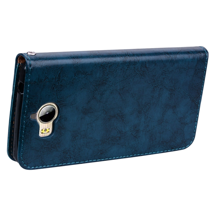 For Huawei  Y5 (2017) / Y6 (2017) Business Style Oil Wax Texture Horizontal Flip Leather Case with Holder & Card Slots & Hand Strap