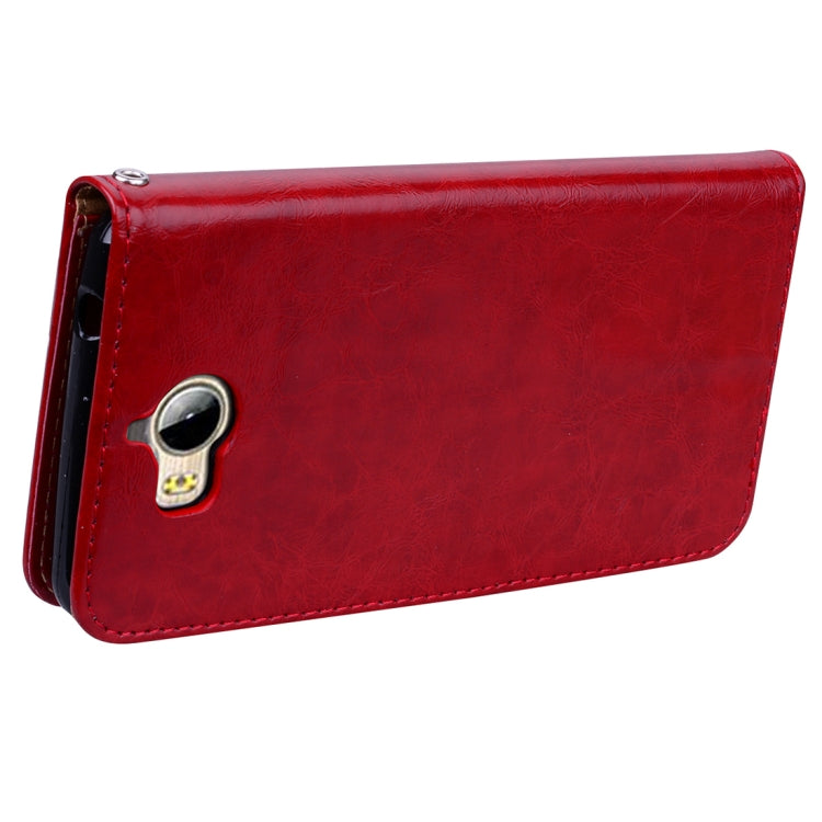 For Huawei  Y5 (2017) / Y6 (2017) Business Style Oil Wax Texture Horizontal Flip Leather Case with Holder & Card Slots & Hand Strap