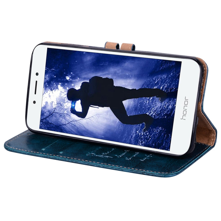 For Huawei  Honor 6A Business Style Oil Wax Texture Horizontal Flip Leather Case with Holder & Card Slots & Hand Strap