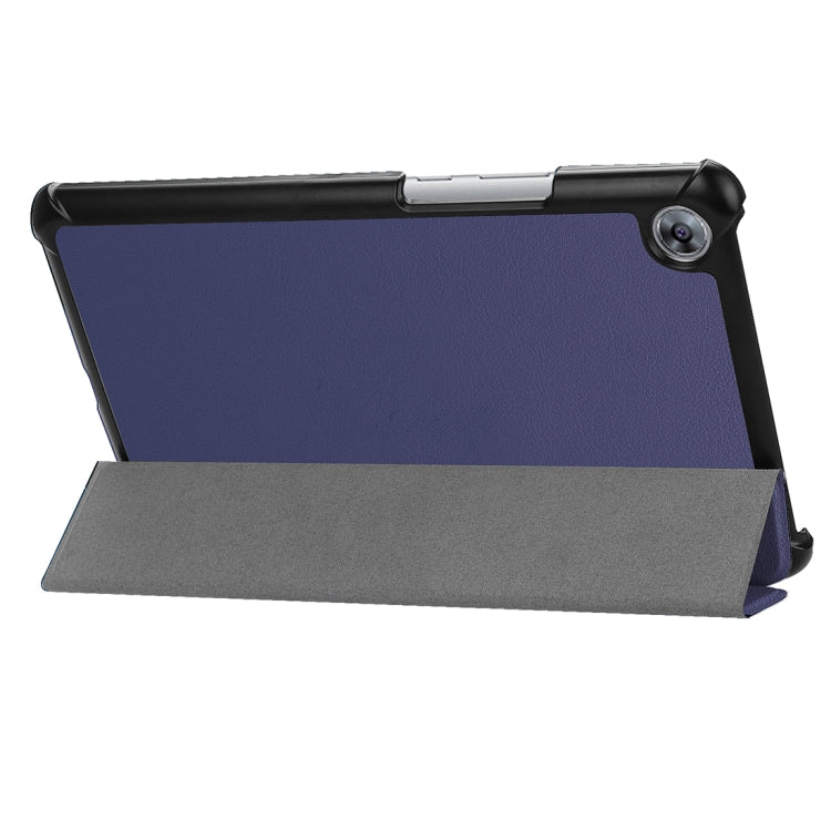 For Huawei  MediaPad M5 8.4 inch Tablet Tri-Fold Custer Texture Horizontal Flip PU Leather Protective Case with Holder & Sleep / Wake-up Function