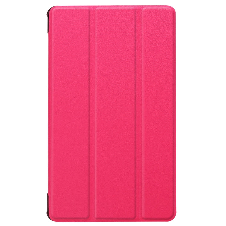 For Huawei  MediaPad M5 8.4 inch Tablet Tri-Fold Custer Texture Horizontal Flip PU Leather Protective Case with Holder & Sleep / Wake-up Function