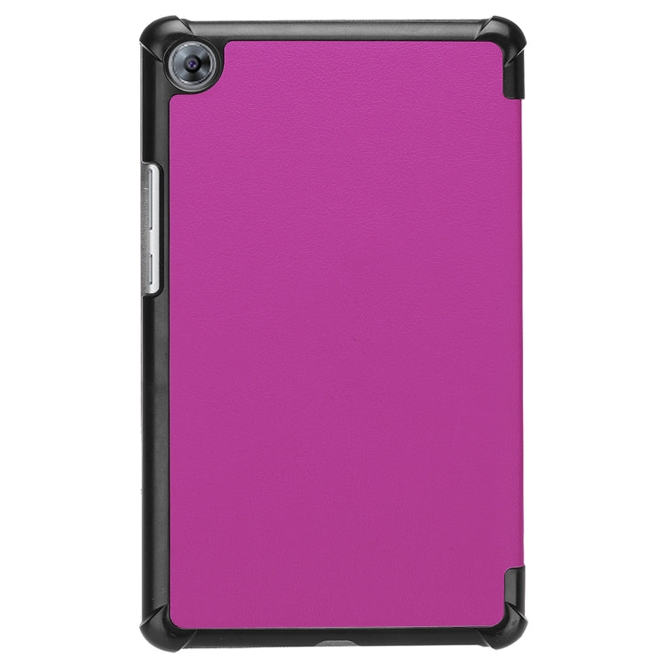 For Huawei  MediaPad M5 8.4 inch Tablet Tri-Fold Custer Texture Horizontal Flip PU Leather Protective Case with Holder & Sleep / Wake-up Function