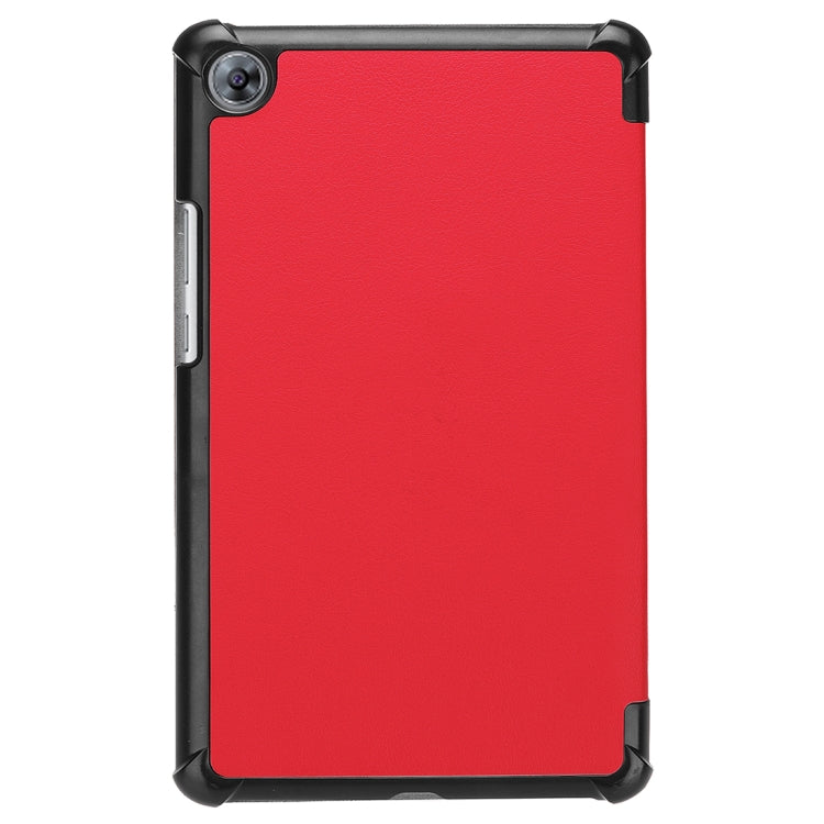 For Huawei  MediaPad M5 8.4 inch Tablet Tri-Fold Custer Texture Horizontal Flip PU Leather Protective Case with Holder & Sleep / Wake-up Function