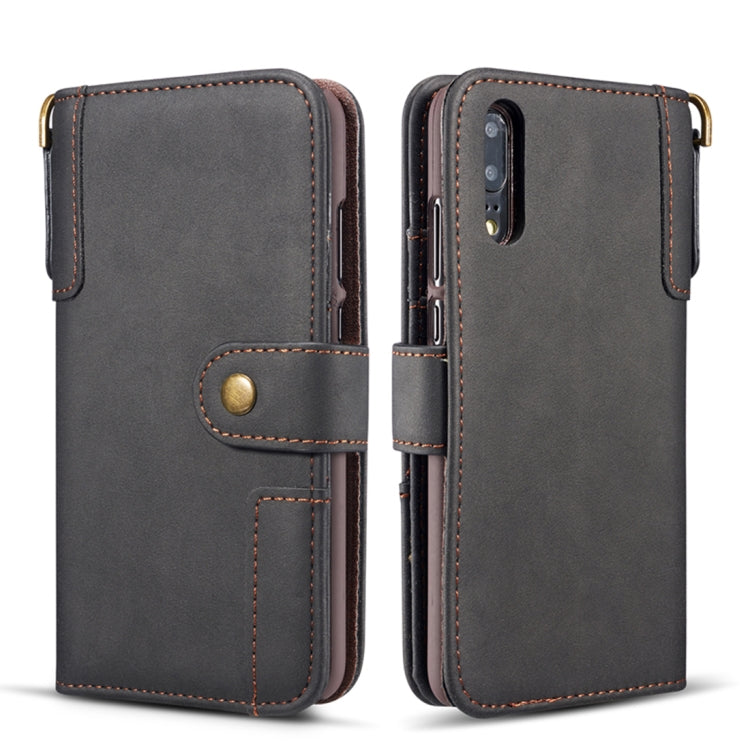 Cowhide Texture Horizontal Flip Leather Case for Huawei P20 Pro, with Holder & Card Slots & Wallet & Sling