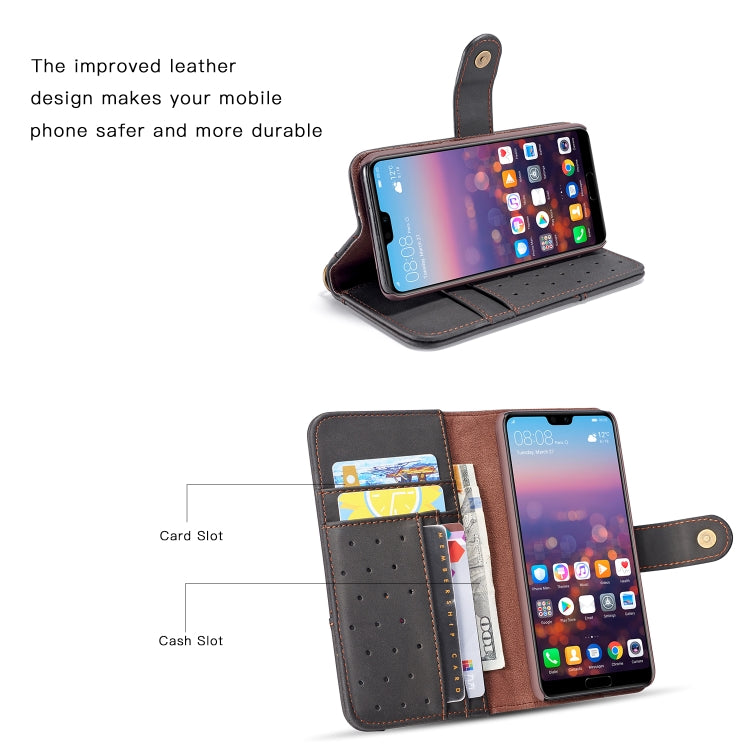 Cowhide Texture Horizontal Flip Leather Case for Huawei P20 Pro, with Holder & Card Slots & Wallet & Sling