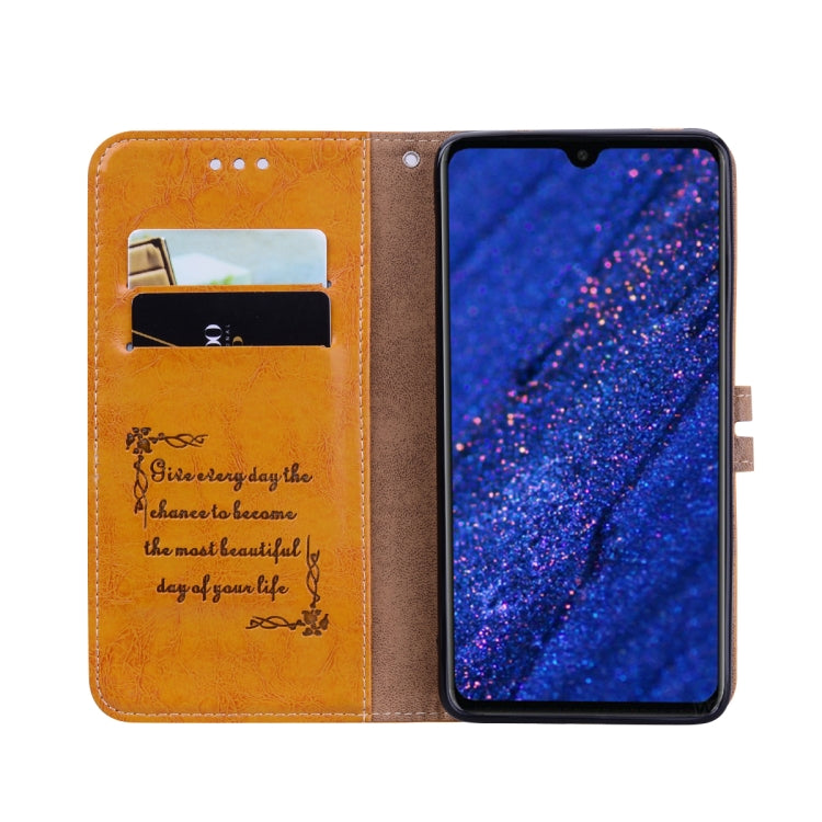 Business Style Oil Wax Texture Horizontal Flip Leather Case for Huawei Mate 20, with Holder & Card Slots & Wallet