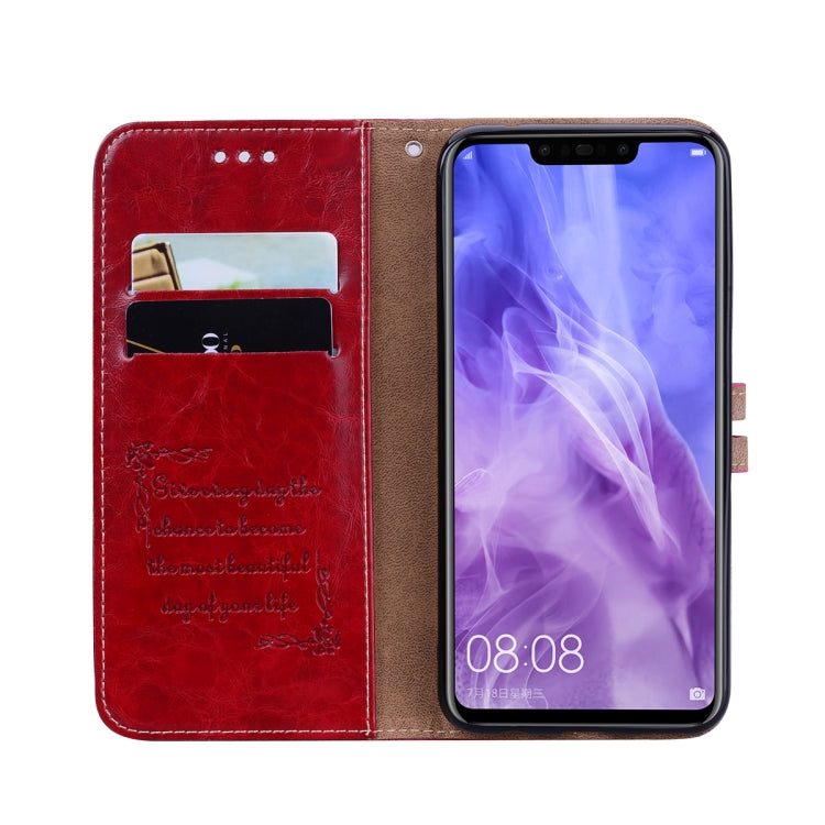 Business Style Oil Wax Texture Horizontal Flip Leather Case for Huawei Nova 3i & P smart Plus, with Holder & Card Slots & Wallet
