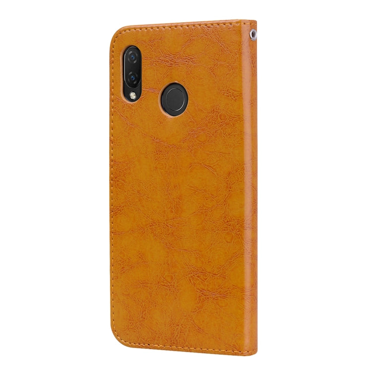 Business Style Oil Wax Texture Horizontal Flip Leather Case for Huawei Nova 3i & P smart Plus, with Holder & Card Slots & Wallet