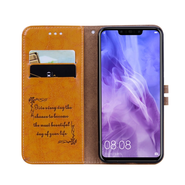 Business Style Oil Wax Texture Horizontal Flip Leather Case for Huawei Nova 3i & P smart Plus, with Holder & Card Slots & Wallet