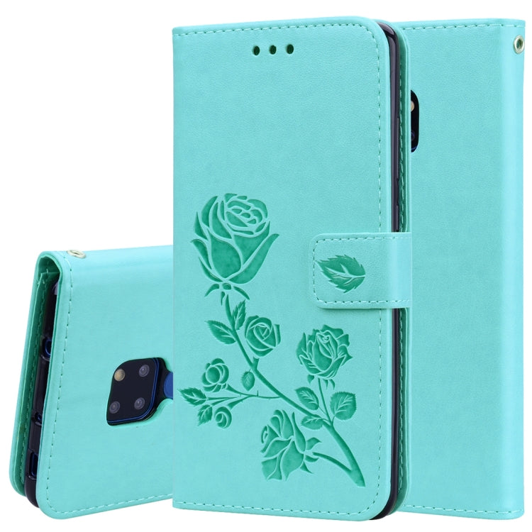 Rose Embossed Horizontal Flip PU Leather Case for Huawei Mate 20, with Holder & Card Slots & Wallet