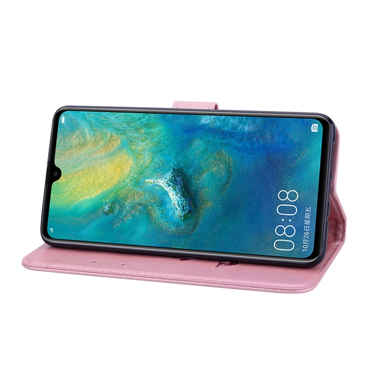 Rose Embossed Horizontal Flip PU Leather Case for Huawei Mate 20, with Holder & Card Slots & Wallet