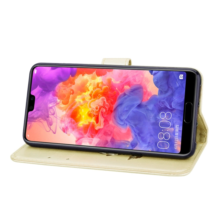 Rose Embossed Horizontal Flip PU Leather Case for Huawei P20, with Holder & Card Slots & Wallet