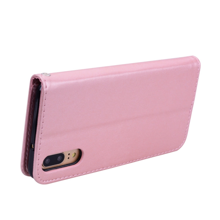 Rose Embossed Horizontal Flip PU Leather Case for Huawei P20, with Holder & Card Slots & Wallet