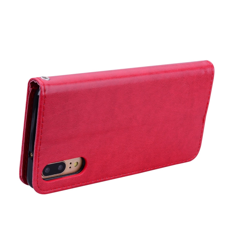 Rose Embossed Horizontal Flip PU Leather Case for Huawei P20, with Holder & Card Slots & Wallet