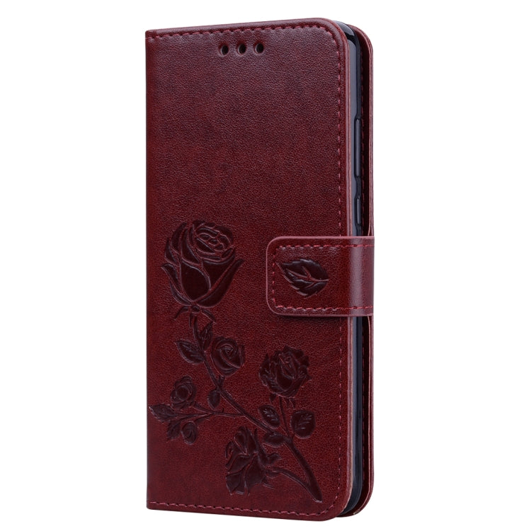Rose Embossed Horizontal Flip PU Leather Case for Huawei P20, with Holder & Card Slots & Wallet