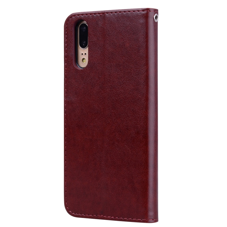 Rose Embossed Horizontal Flip PU Leather Case for Huawei P20, with Holder & Card Slots & Wallet