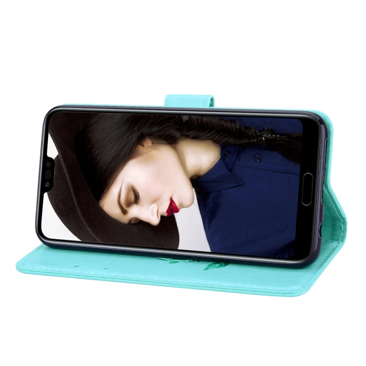 Rose Embossed Horizontal Flip PU Leather Case for Huawei Honor 10 Lite, with Holder & Card Slots & Wallet