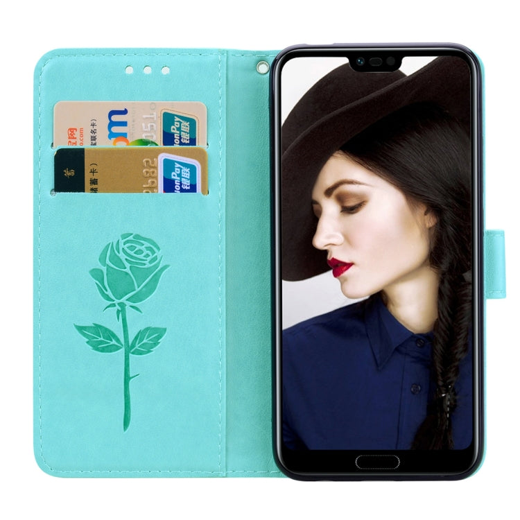 Rose Embossed Horizontal Flip PU Leather Case for Huawei Honor 10 Lite, with Holder & Card Slots & Wallet