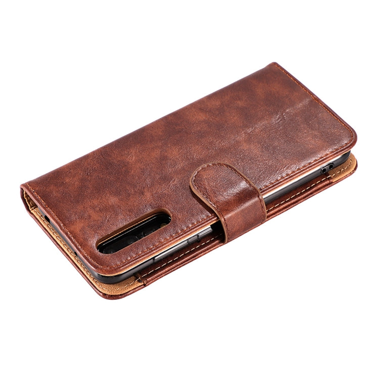 Crazy Horse Texture Horizontal Flip Detachable Zipper Leather Case for Huawei P20, with Card Slot & & Wallet & Photo Frame & Lanyard