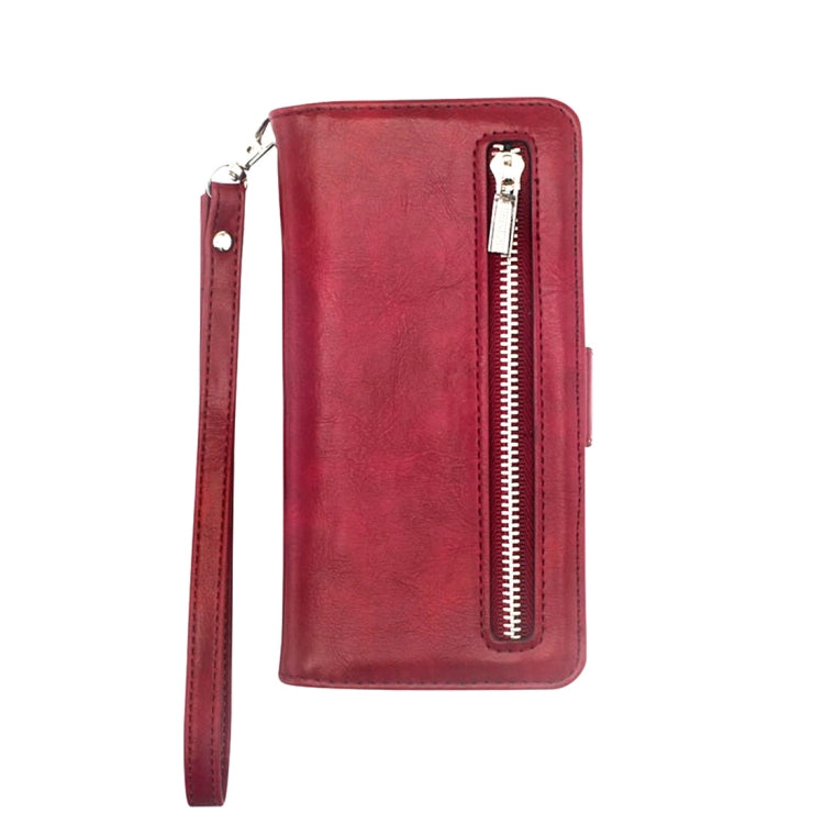 Crazy Horse Texture Horizontal Flip Detachable Zipper Leather Case for Huawei P20, with Card Slot & & Wallet & Photo Frame & Lanyard
