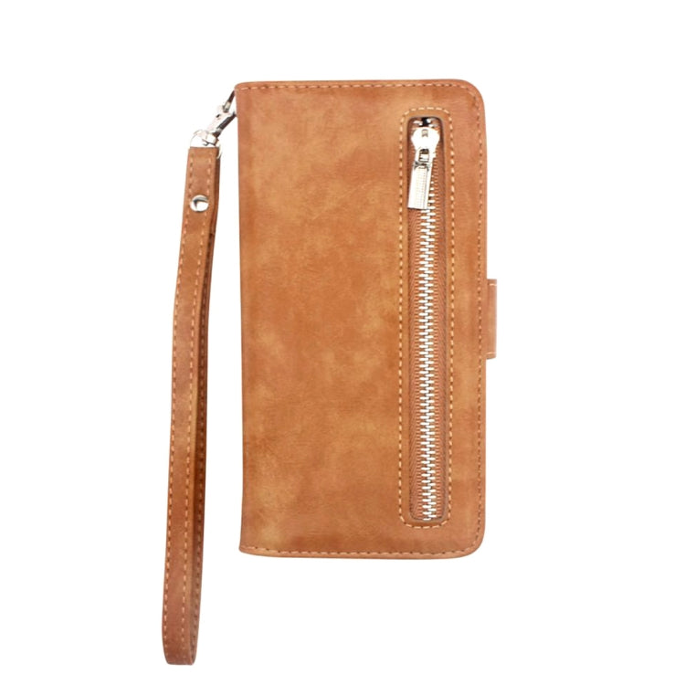 Crazy Horse Texture Horizontal Flip Detachable Zipper Leather Case for Huawei P20, with Card Slot & & Wallet & Photo Frame & Lanyard