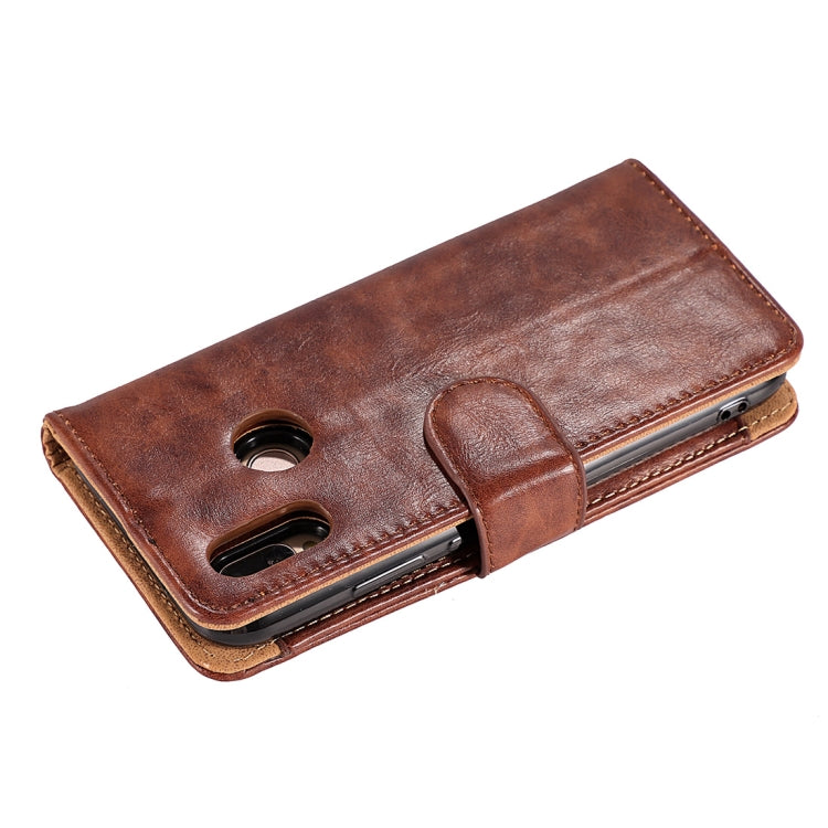 Crazy Horse Texture Horizontal Flip Detachable Zipper Leather Case for Huawei P20 Lite / Nova 3e, with Card Slot & & Wallet & Photo Frame & Lanyard