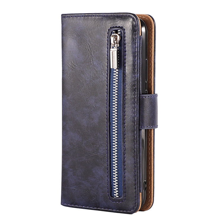 Crazy Horse Texture Horizontal Flip Detachable Zipper Leather Case for Huawei P20 Lite / Nova 3e, with Card Slot & & Wallet & Photo Frame & Lanyard